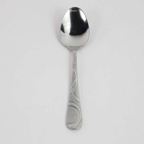 Cambridge Stainless Steel Dinner Spoon with Abstract Pattern, 7.25" Long