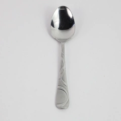 Cambridge Stainless Steel Dinner Spoon with Abstract Pattern, 7.25" Long