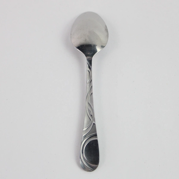 Cambridge Stainless Steel Dinner Spoon with Abstract Pattern, 7.25" Long