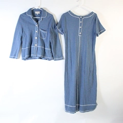 2 Piece Outfit David Dart Knitwear Blue Jacket and Dress Women's S/P