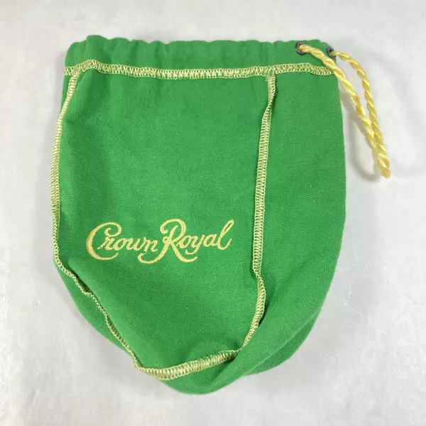 Lot of 4 Crown Royal Felt Bags - 1 Green & 3 Purple - Collectible Storage