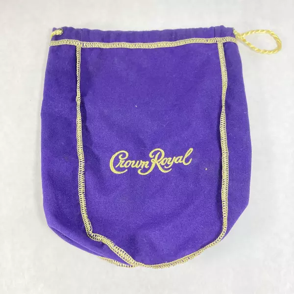 Lot of 4 Crown Royal Felt Bags - 1 Green & 3 Purple - Collectible Storage