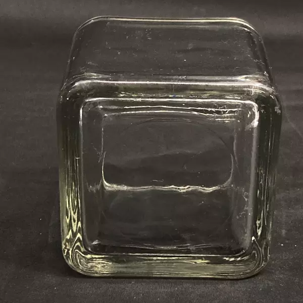 Lot of 4 Clear Square Glass Pillar Candle Holders, 3.5" - Elegant Decor