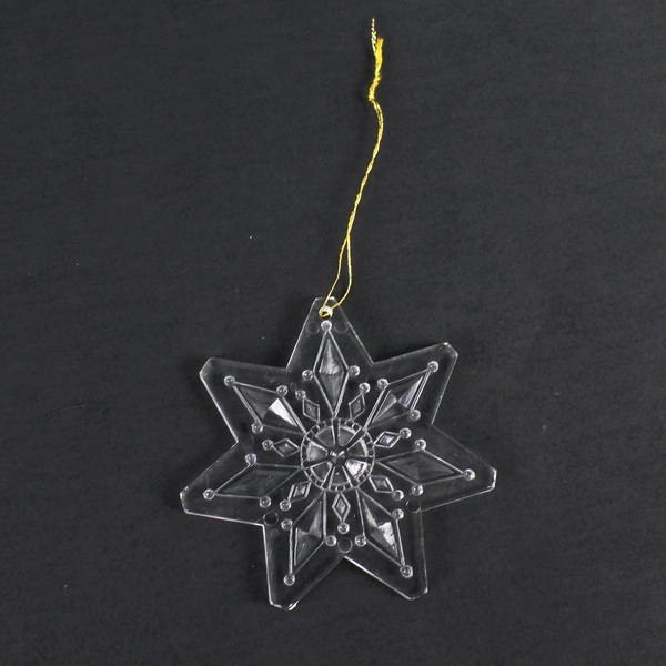 Lot of 3 Acrylic Christmas Ornaments - 2 Lifesaver 1991-1992 + 1 Snowflake