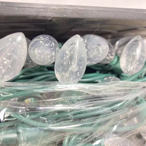 Santa's Forest 200 LED Christmas Light String Spool Series C5 Clear Glitter