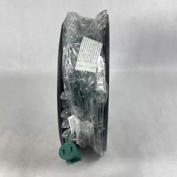 Santa's Forest 200 LED Christmas Light String Spool Series C5 Clear Glitter