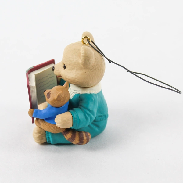 Hallmark 1994 Child Care Giver Bear Raccoon Reading Ornament Christmas Decor