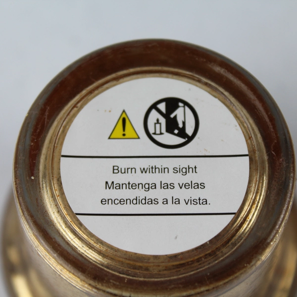 Lot of 5 Iridescent Gold Glass Candle Holders 2.5" Diameter Home Decor