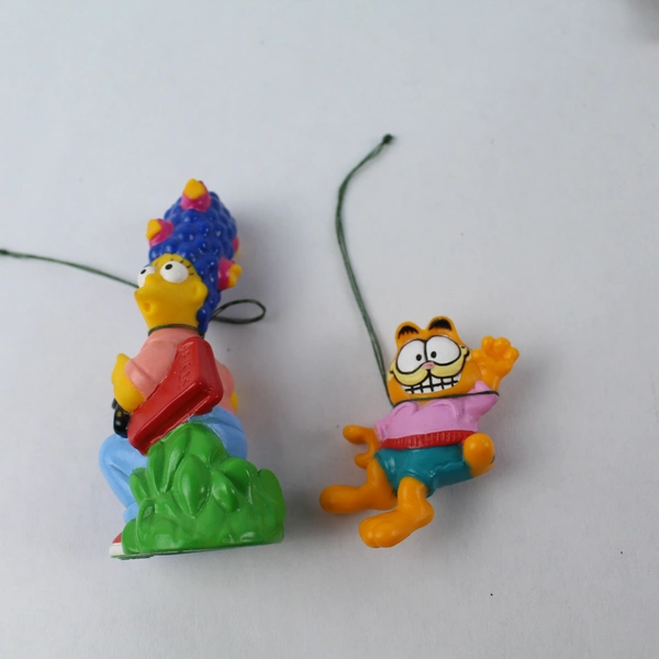 Lot of 4 Vintage 90s Animated Character Figurines Ernie Garfield Marge Simpson