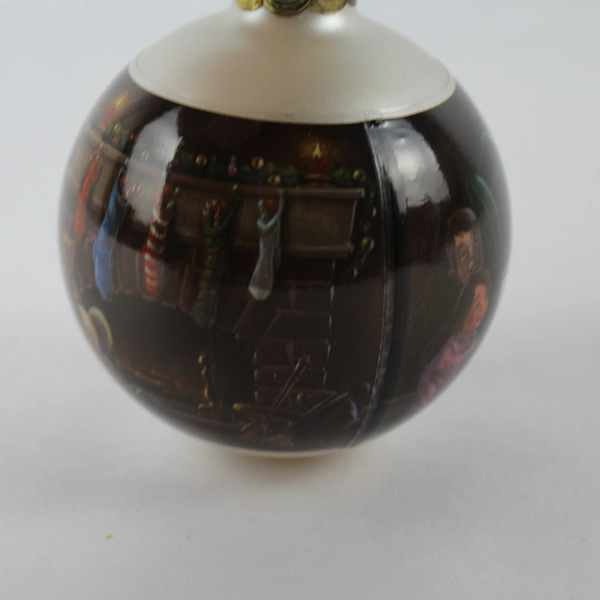 2001 Hallmark Jolly Visitor Glass Keepsake Ornament QX2235 - Original Box