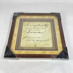 2007 Havoc Gifts Thoreau "Go Confidently" Quote Wall Plaque - New Décor