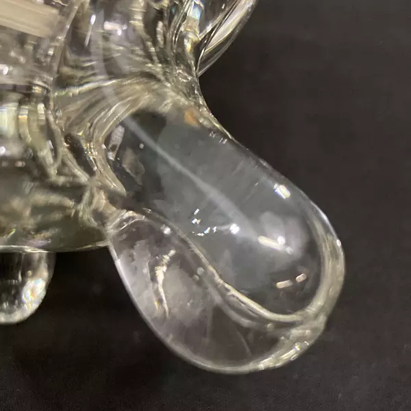 Lot of 2 Ribbed Glass Candle Holders for Taper Tealight Votive Candles