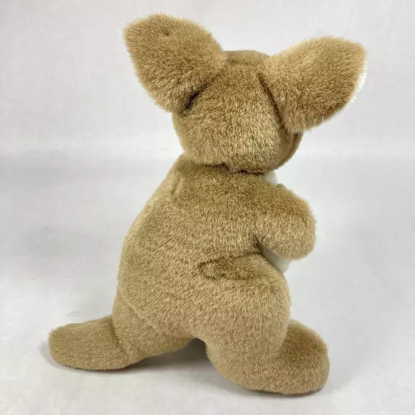 Uni Toys 9" Brown Kangaroo Plush Toy - Soft & Cuddly, Pre-Owned