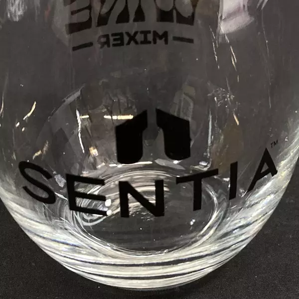 Lot of 2 Indie Wine Mixer Glasses Sentia 4.5" - Unique Design, Good Condition