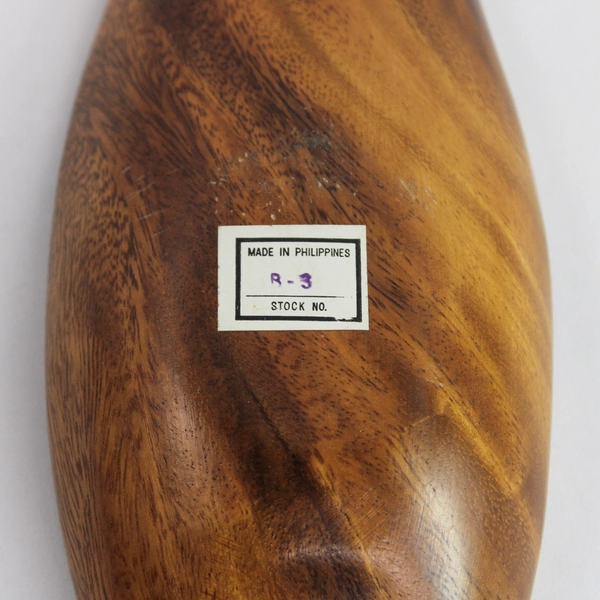 Handcrafted Monkey Pod Leaf Dish Tray - 10" Long, Made in Philippines