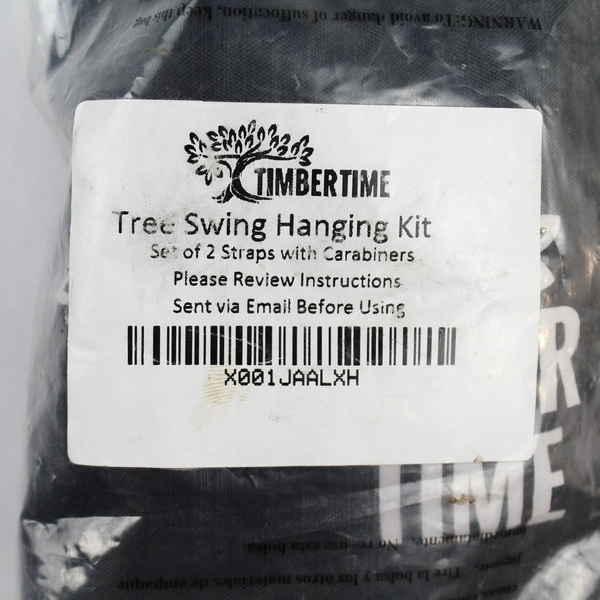 Timbertime Tree Swing Hanging Hardware Kit - 2 Straps & Carabiners NIP
