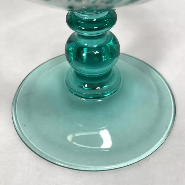 Cristal D'Arques Country Manor Turquoise Crystal Champagne Glass 4.75"
