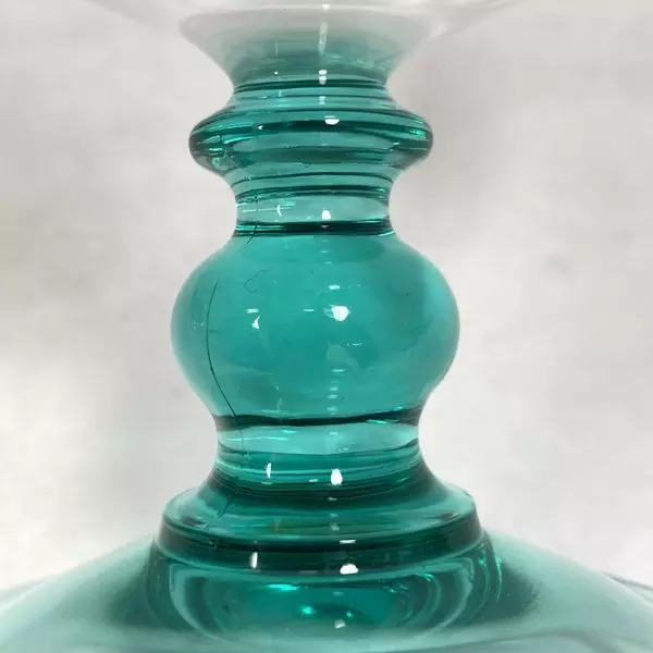 Cristal D'Arques Country Manor Turquoise Crystal Champagne Glass 4.75"