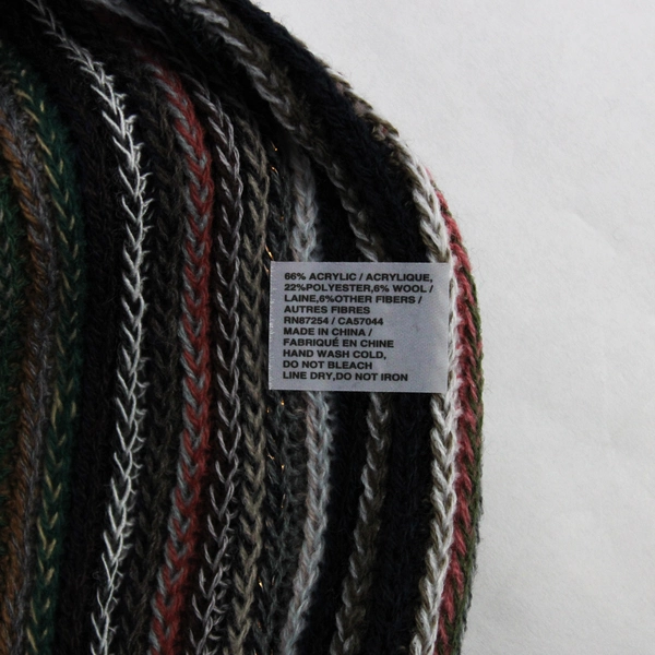 NWT Juncture Multicolored Acrylic Blend Women's Scarf