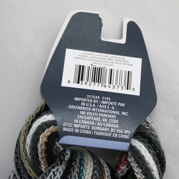 NWT Juncture Multicolored Acrylic Blend Women's Scarf