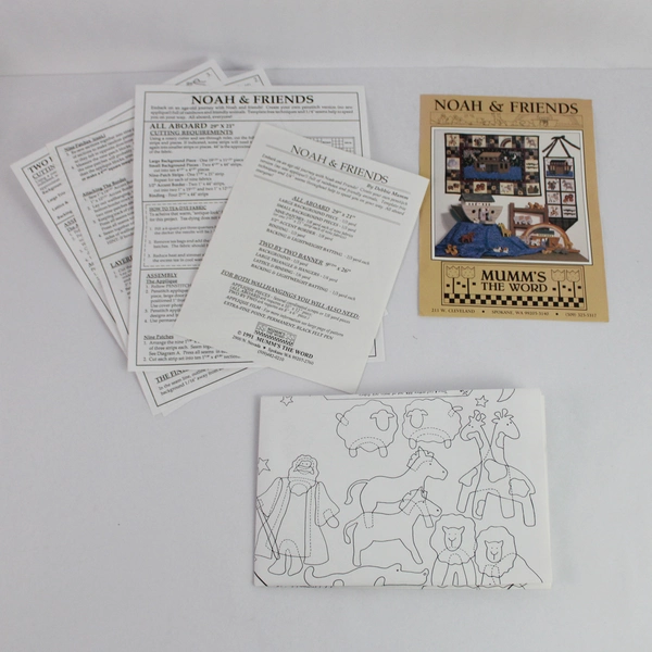 Vintage 1991 Mumm's The Word Noah & Friends Quilt & Banner Pattern