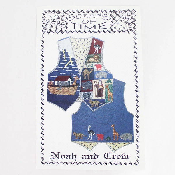 Vintage 1995 Scraps of Time Noah and Crew Quilted Vest Pattern - Sewing Craft