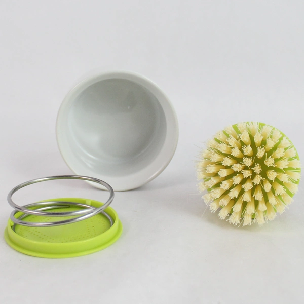 Full Circle Bubble Up Soap Dispenser & Brush Set - Modern Kitchen Accessory