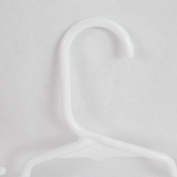 Lot of 10 White Plastic Children's Clothes Hangers - Closet Storage Solution