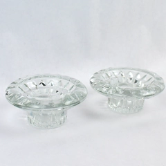 2 Piece Crystallite 3-in-1 Candleholder Set for Votive, Taper & Pillar Candles