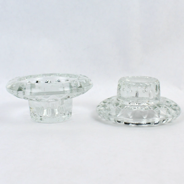 2 Piece Crystallite 3-in-1 Candleholder Set for Votive, Taper & Pillar Candles