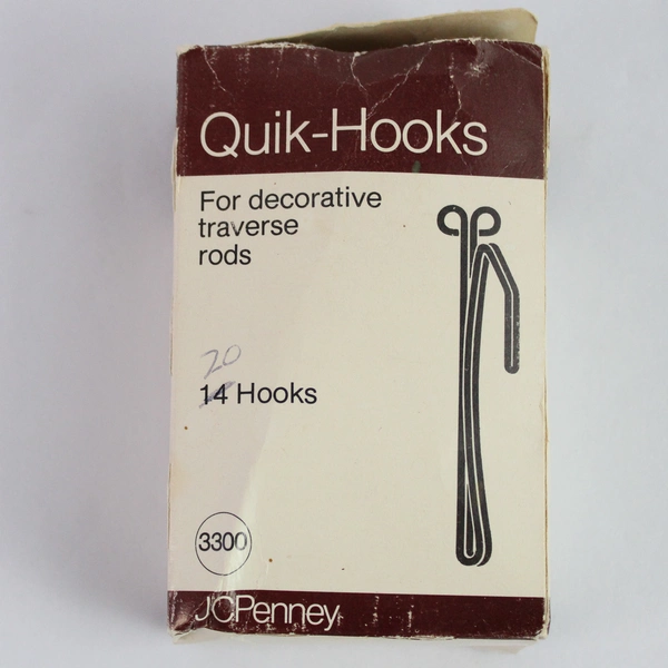Set of 22 J C Penney Quik-Hooks Drapery Hooks 3.5" & 3" - Pre-Owned
