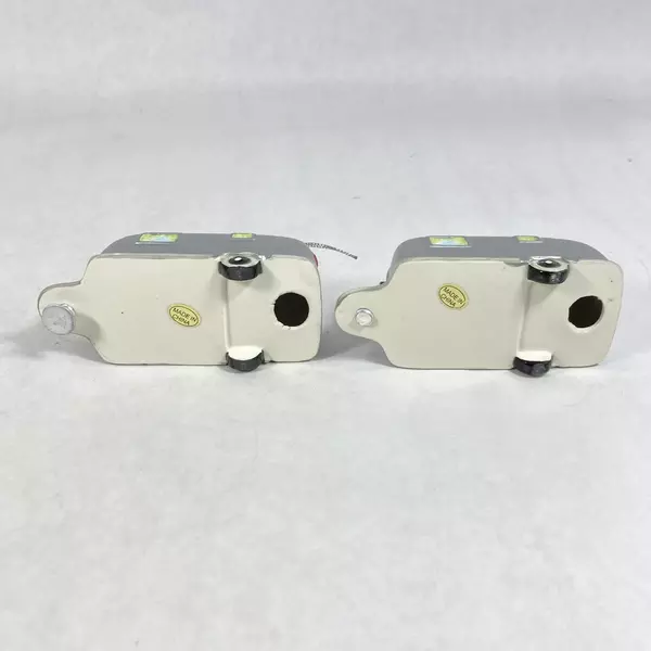 Lot of 2 Cape Shore Glass Christmas Ornaments - Silver Travel Trailers