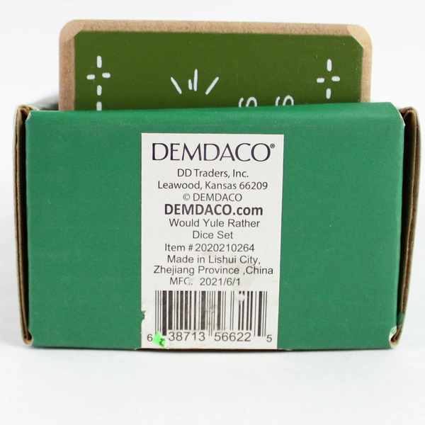 Demdaco 'Would Yule Rather' Holiday Dice Game Set of 3 - Festive Fun!