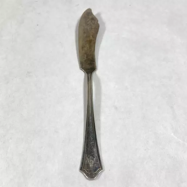 Vintage Oneida Vernon Ashley Butter Knife 7.25" Monogrammed G Silverplate