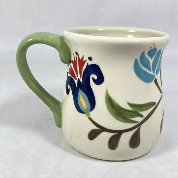 Vida Eva Mendes Jardine Floral Ceramic Coffee Mug - Pre-owned, Unique Chip