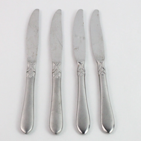 Lot of 4 Oneida Jacqueline Butter Knives Stainless Steel Matte Finish