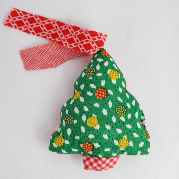 Lot of 4 Cloth Felt Christmas Bells & Tree Ornaments - Holiday Decor