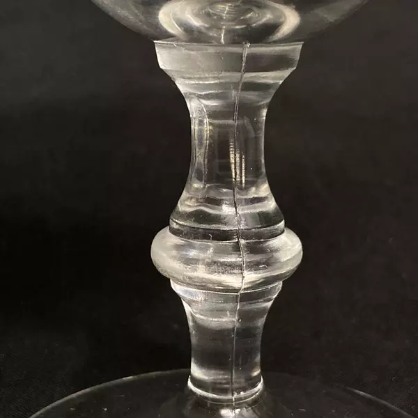 Lot of 2 Elegant 4 Inch Crystal Cordial Glasses - Good Pre-Owned Condition