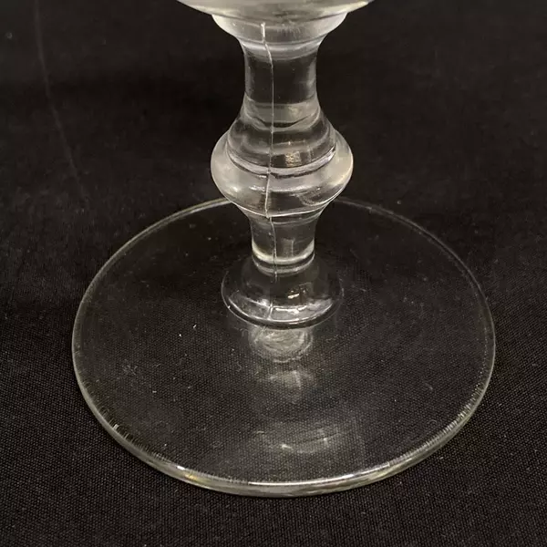 Lot of 2 Elegant 4 Inch Crystal Cordial Glasses - Good Pre-Owned Condition