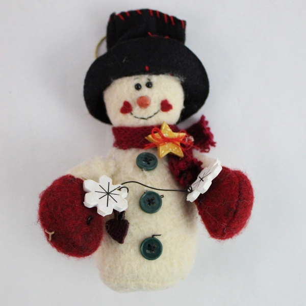 Lot of 2 Snowman Christmas Tree Ornaments - Festive Holiday Decor