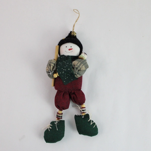 Lot of 2 Snowman Christmas Tree Ornaments - Festive Holiday Decor