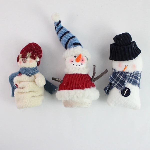 Lot of 3 Snowman Christmas Ornaments - Festive Holiday Decor