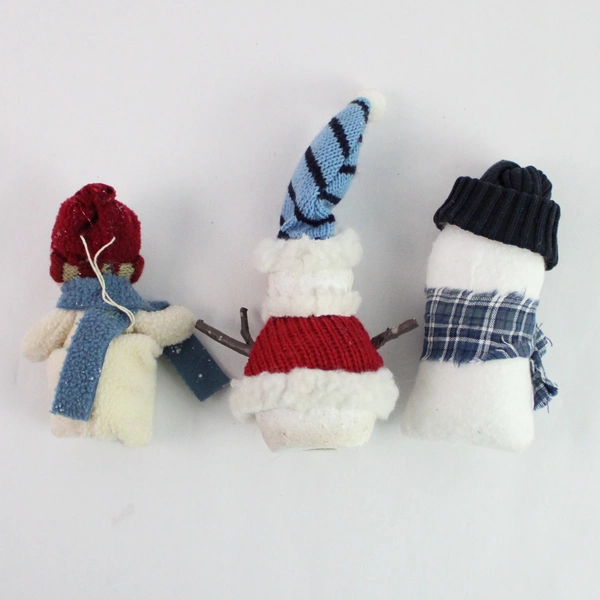 Lot of 3 Snowman Christmas Ornaments - Festive Holiday Decor