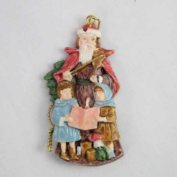 Lot of 3 Porcelain Christmas Ornaments - Angel, Santa & More - Pre-Owned