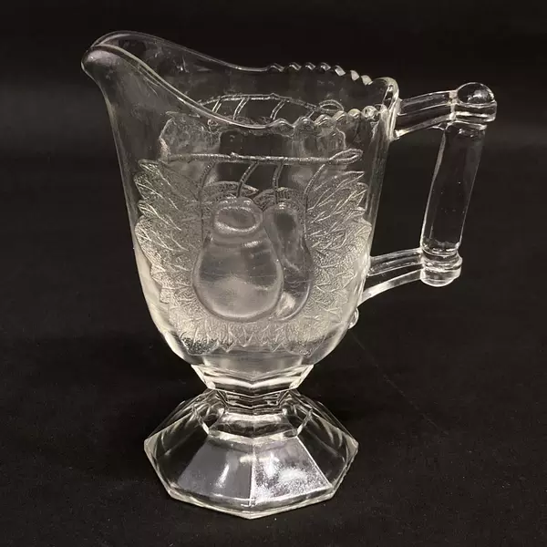 Vintage Jeannette Glass Baltimore Pear Creamer 5.25" Clear 1950-72