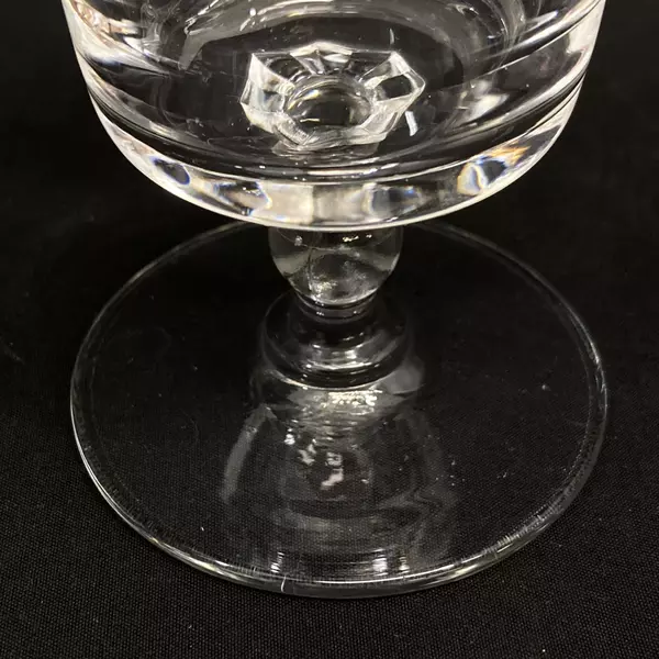 Etched Crystal Floral Footed Iced Tea Highball Glass 6.75"
