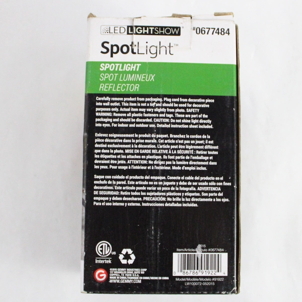 Gemmy LED Spot Light Multi-function/color Electrical Outlet Outdoor #0677484