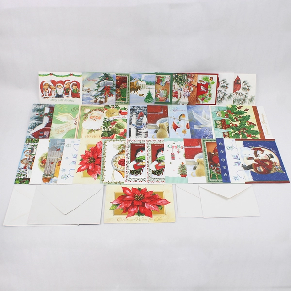 Lot of 33 Paralyzed Veterans Of America Non-Religious Christmas Cards