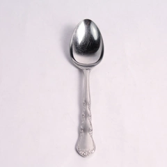 Kirk Stieff Chalet Rose Salad Spoon Stainless Steel Flatware Rose Filigree
