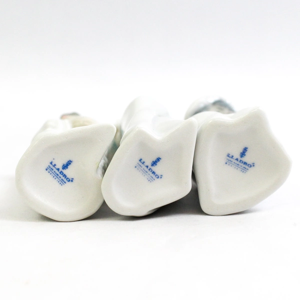 1989 LLADRO Mini Reyes Three Kings Porcelain Ornaments 5729 Retired Original Box